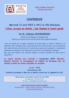 Conference l iran un pays en revolte des femmes a l avant garde